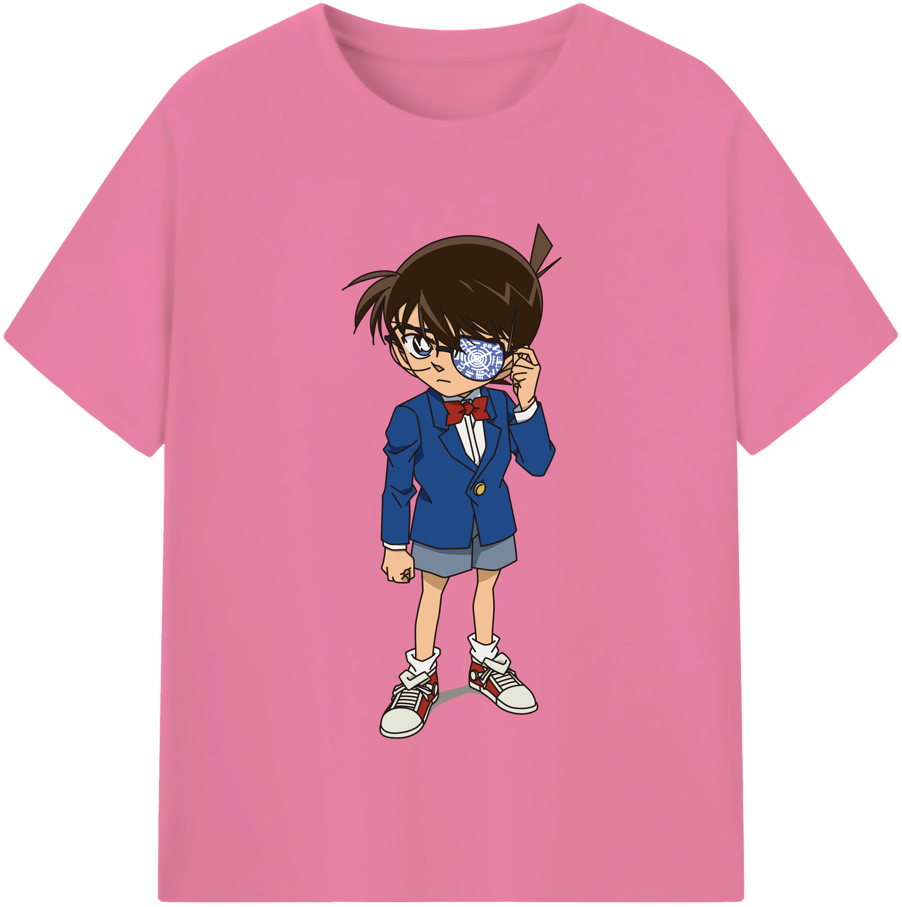 （画像用） 名探偵コナン 江戸川 コナン Detective Conan Conan Edogawa 綿100％半袖Tシャツ（フロントプリント）